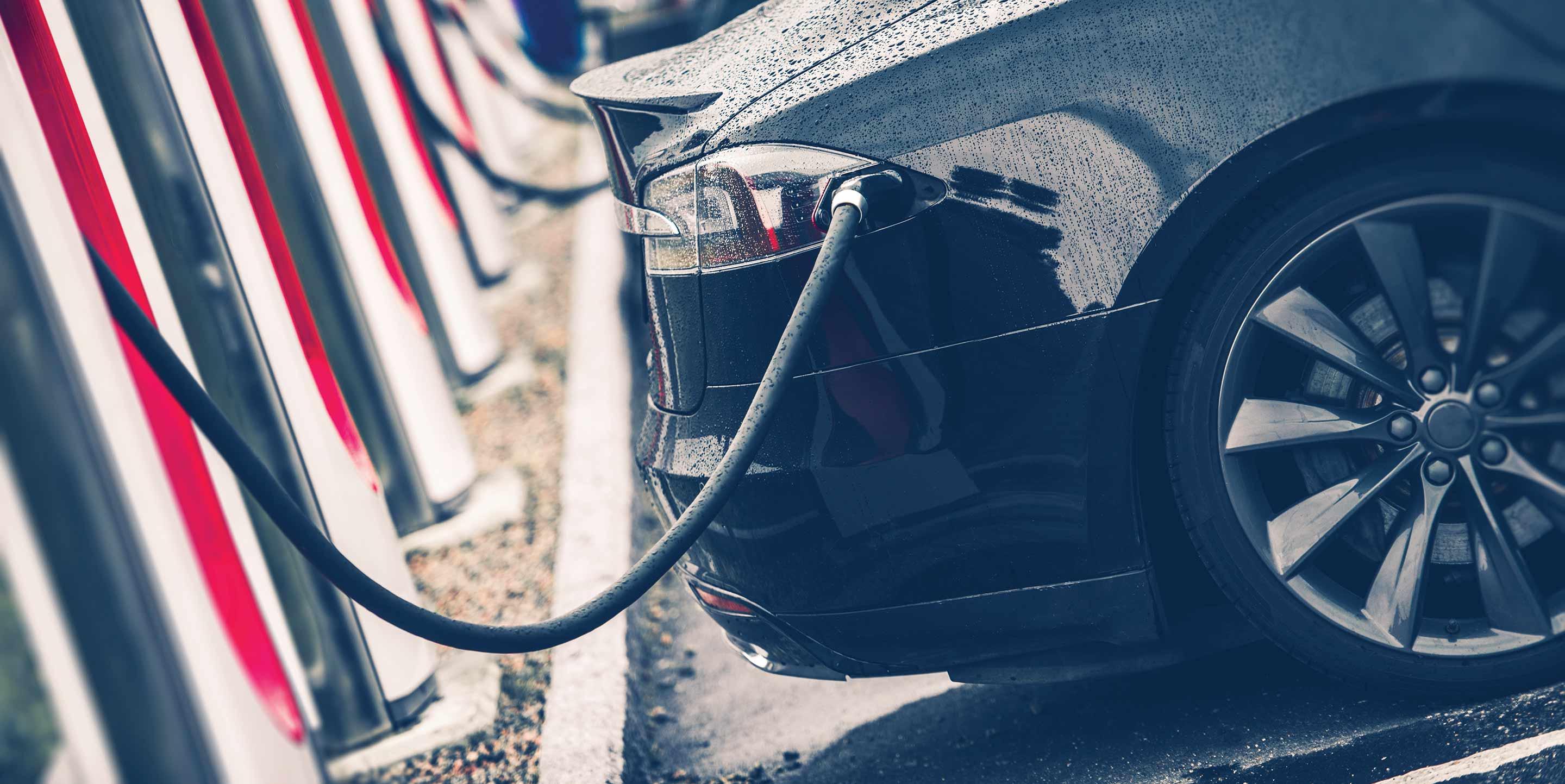 Tesla plugged in to supercharger